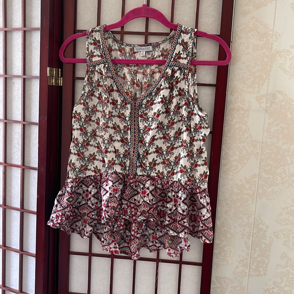 Floral high low top size M